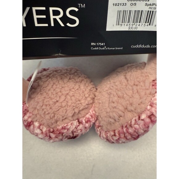 New Women's Cuddl Duds Soft  Chenille Pink Multi Earmuffs 1 size - Picture 3 of 7